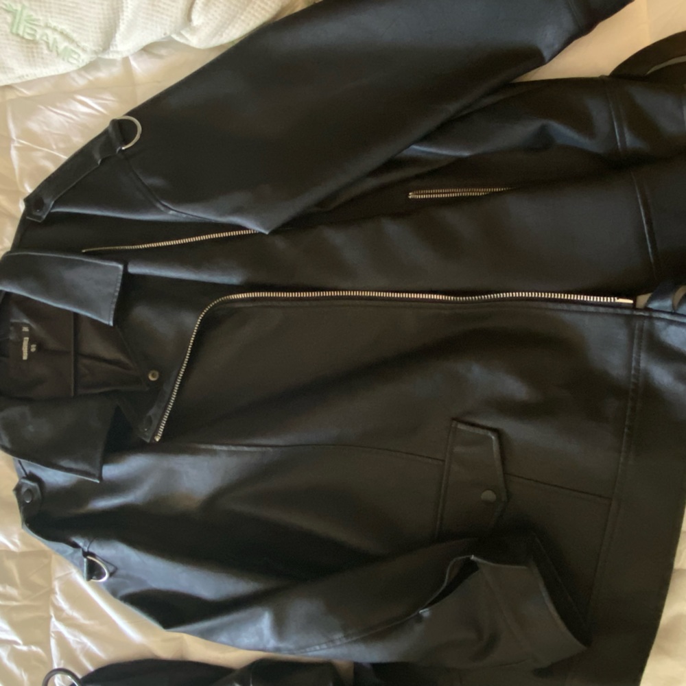 Oversized moto jacket